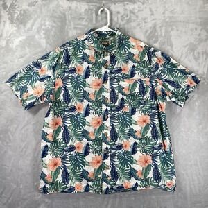 Duluth Trading Co Shirt men's XL Tall Button Down Floral Print Hawaiian Relaxed